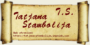 Tatjana Stambolija vizit kartica
